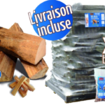 Bûches 25 cm, 3,78 m³, 6,30 stères + 16 sacs bois d’allumage